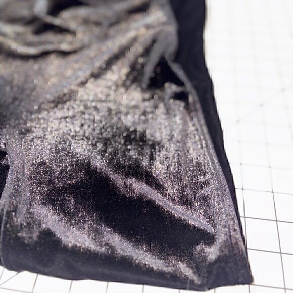 Spanx Velvet Leggings Black Gold Metallic Shine Shimmer High Rise Stretch 20188R - Picture 3 of 13